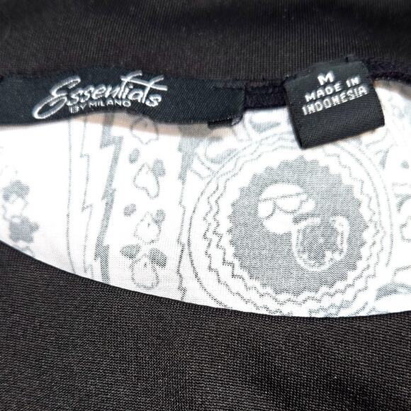 Essentials Medium Women's Sleeveless Black Maxi BOHO Sun Dress Miss Size 8 10 M - Picture 4 of 7